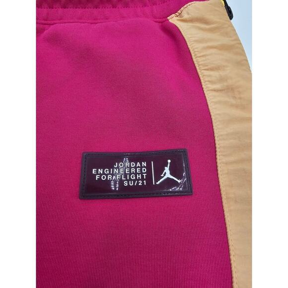 Nike Jordan 23 Men's 2XL Engineered Fleece Shorts Pink Fireberry Citron - Picture 3 of 8